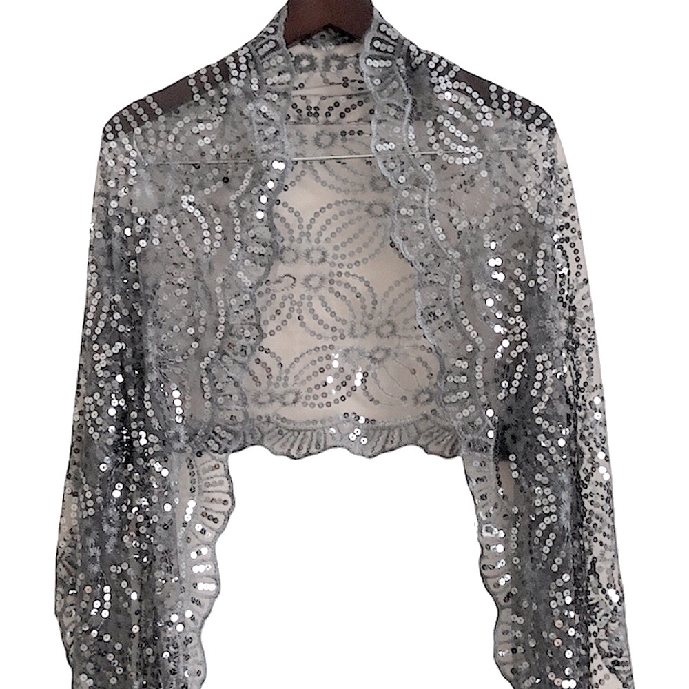 PIER 1 Sequin Scallop Shawl